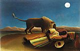 Henri Rousseau Famous Paintings - The Sleeping Gypsy
